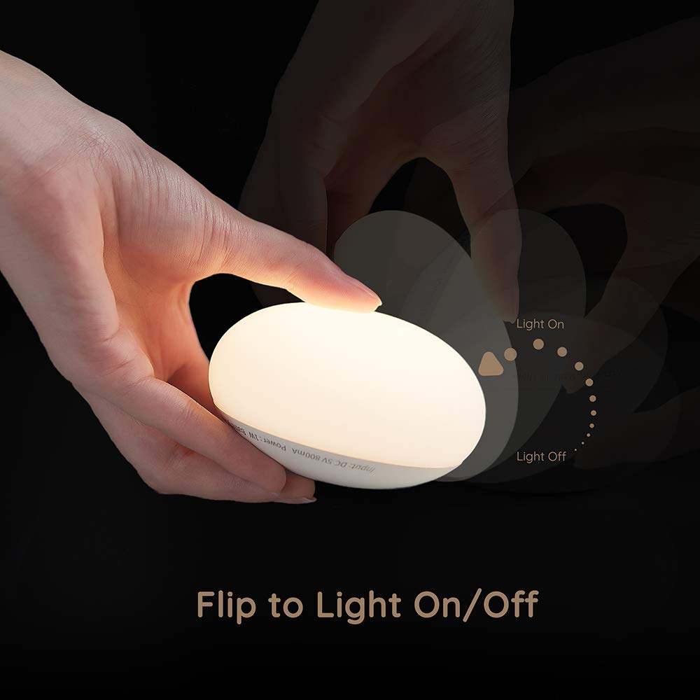 Cotabaty Baby Nachtlicht, Stilllicht für Babypflege im Kinderzimmer, Weiches BPA-freies Silikon-Touch-Control-Nachtlampe, für Stillen & Wickeln, Augenschonend, Umkehrdesign, Stufenlose Dimmfunktion