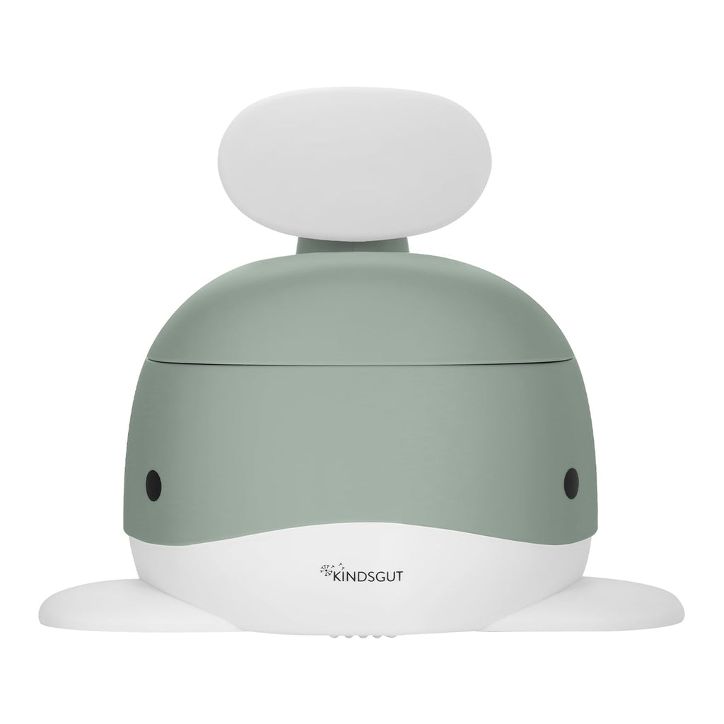Kindsgut Kinder-Töpfchen, Babytopf WC/Klo, kinderfreundliches Wal-Design und dezente Farben, Toiletten-Training, Pistazie