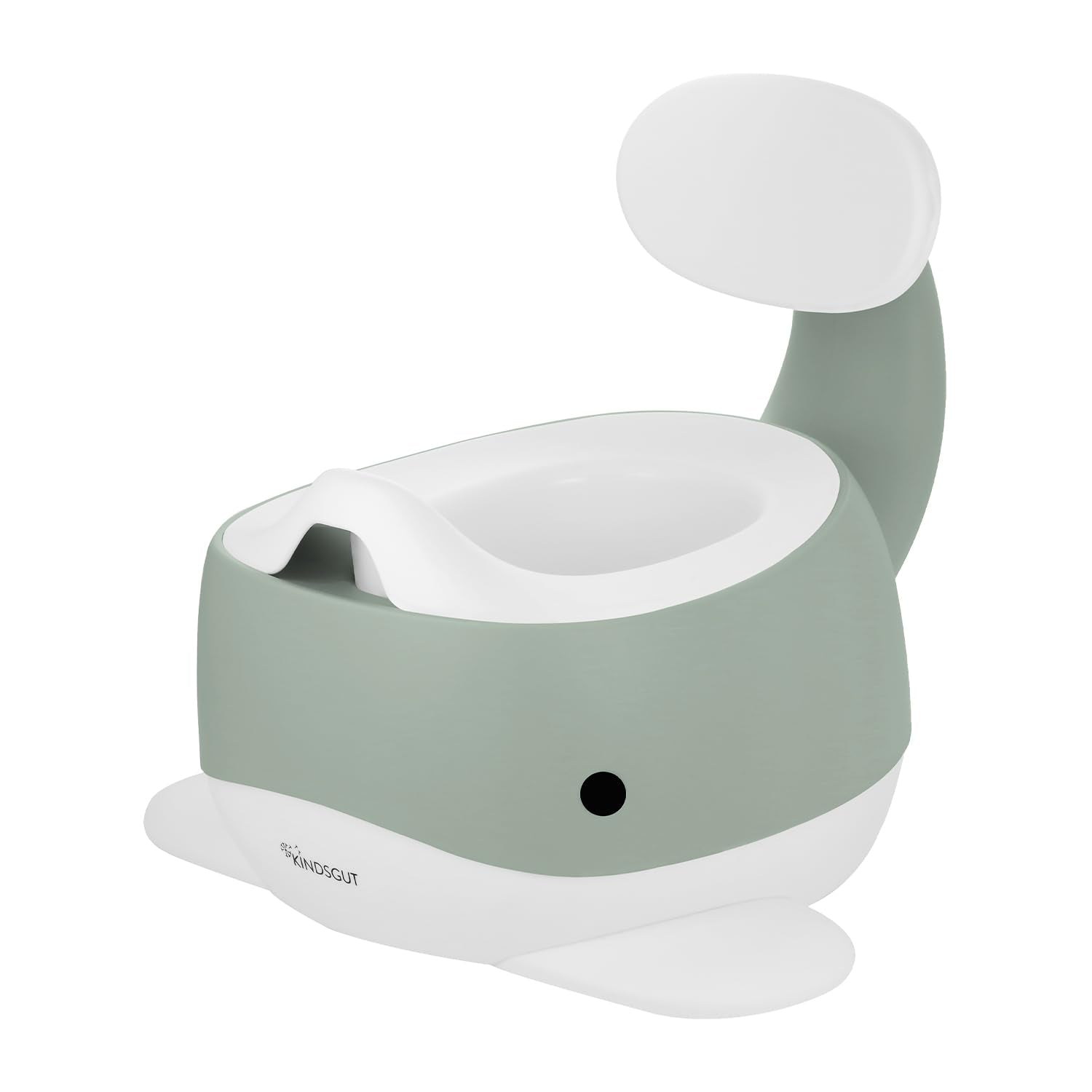 Kindsgut Kinder-Töpfchen, Babytopf WC/Klo, kinderfreundliches Wal-Design und dezente Farben, Toiletten-Training, Pistazie