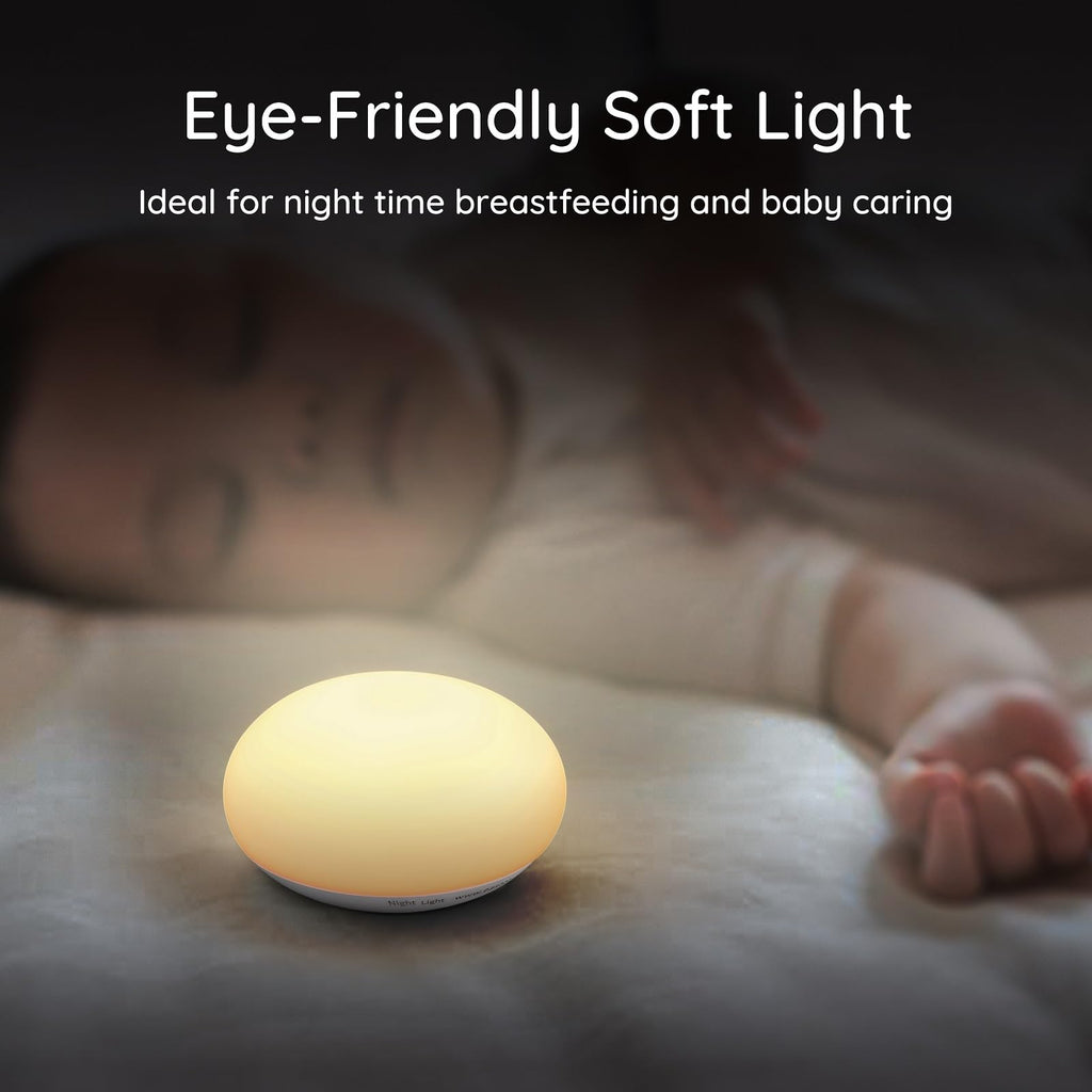 Cotabaty Baby Nachtlicht, Stilllicht für Babypflege im Kinderzimmer, Weiches BPA-freies Silikon-Touch-Control-Nachtlampe, für Stillen & Wickeln, Augenschonend, Umkehrdesign, Stufenlose Dimmfunktion