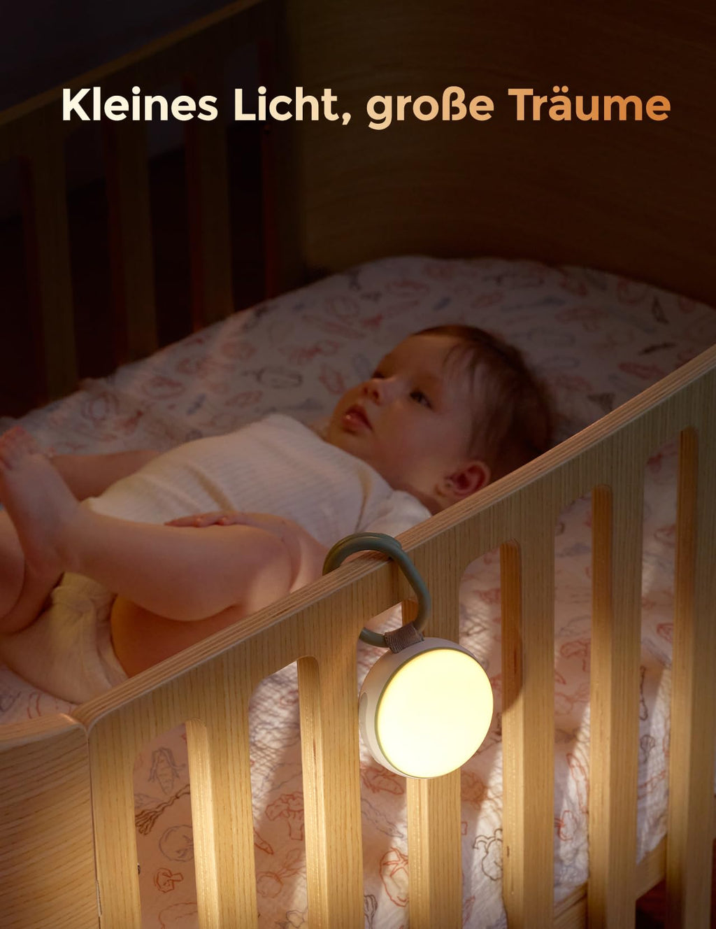 Momcozy Tragbare Baby Soundmaschine mit Nachtlicht – Weißes Rauschen Gerät für Neugeborene, 20 Beruhigende Klänge, Wiederaufladbare Weißes-Rauschen-Therapie und Bluetooth-Lautsprecher
