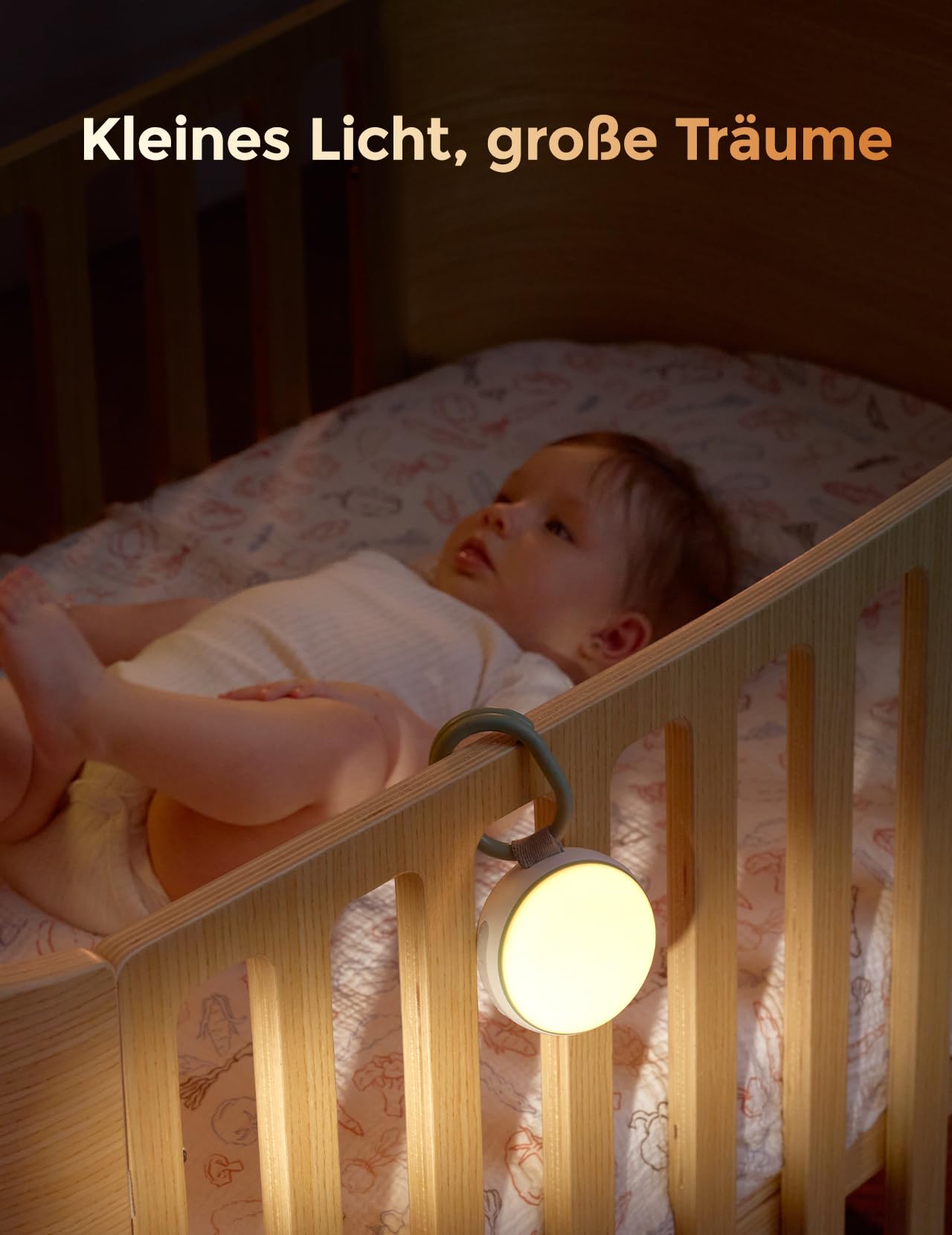 Momcozy Tragbare Baby Soundmaschine mit Nachtlicht – Weißes Rauschen Gerät für Neugeborene, 20 Beruhigende Klänge, Wiederaufladbare Weißes-Rauschen-Therapie und Bluetooth-Lautsprecher