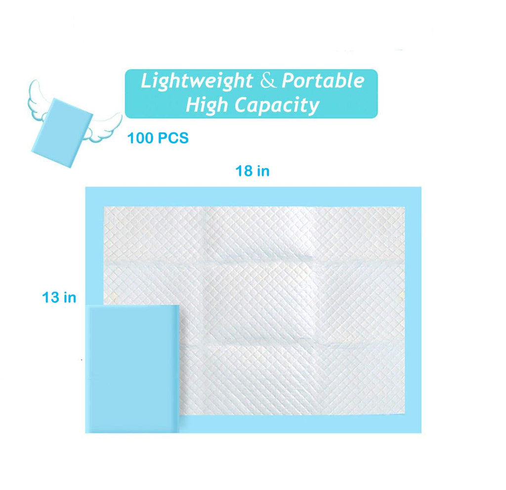 Baby-Einweg-Unterlage, 100 Stück, Inkontinenz-Wickelunterlage, Babywindeln, Neugeborenen-Einlagen, weich, atmungsaktiv, wasserdicht, auslaufsicher, schnell absorbierend, 33 x 45,7 cm