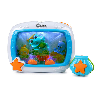 Baby Einstein, Sea Dreams Soother Schlummerlicht für Das Gitterbett mit Fernbedienung, Lichtern und Melodien