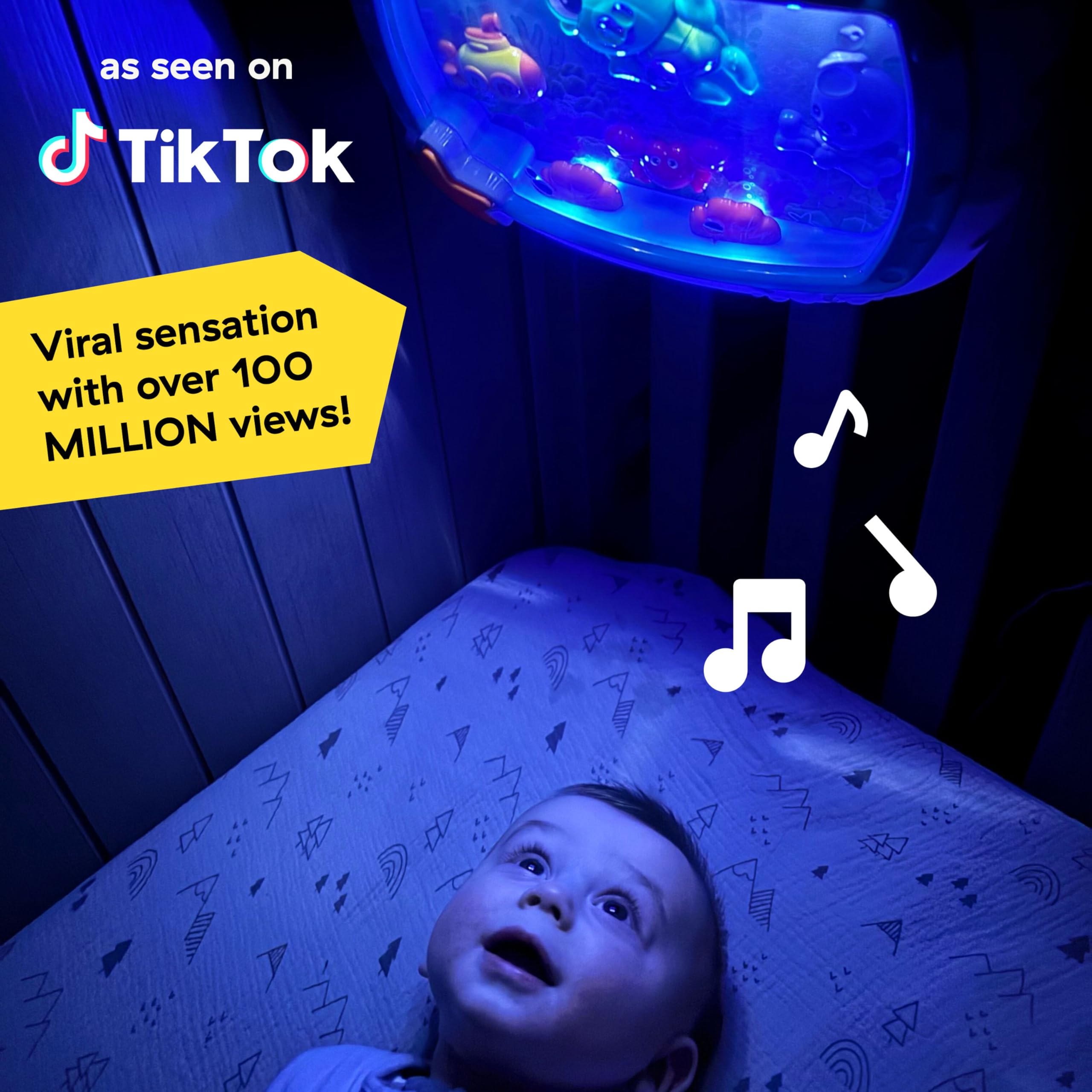 Baby Einstein, Sea Dreams Soother Schlummerlicht für Das Gitterbett mit Fernbedienung, Lichtern und Melodien