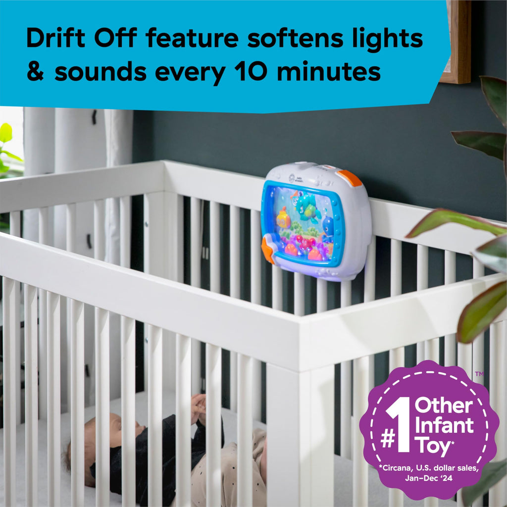 Baby Einstein, Sea Dreams Soother Schlummerlicht für Das Gitterbett mit Fernbedienung, Lichtern und Melodien