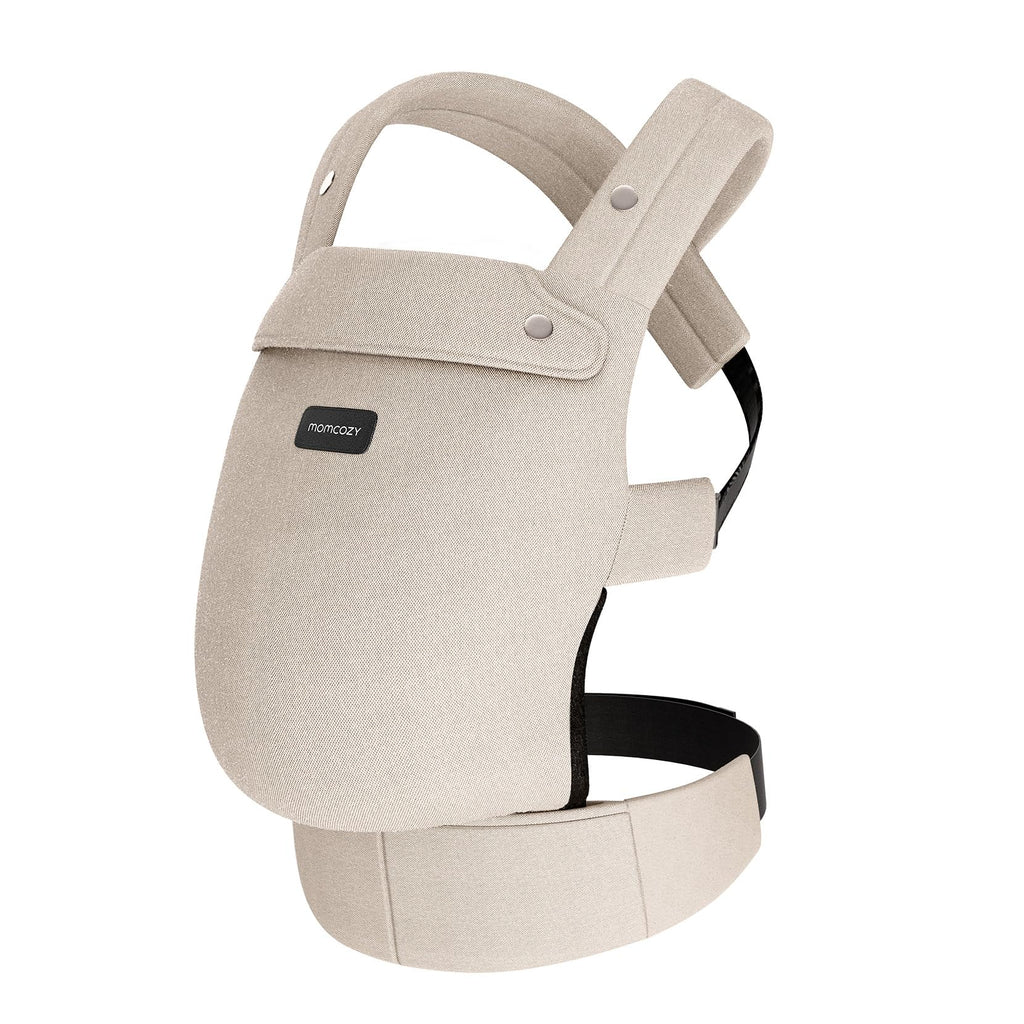 Momcozy Babytrage aus 100% Baumwolle – Baby Carrier für Kleinkind (3-24 Monate, 3,2-20 kg) · Ergonomische M-Position · X-Rücken · Taillengurt 64-127cm, Khaki
