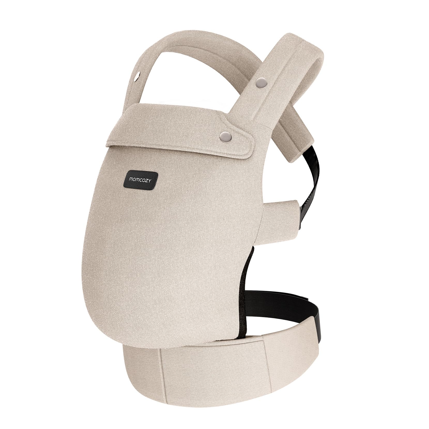 Momcozy Babytrage aus 100% Baumwolle – Baby Carrier für Kleinkind (3-24 Monate, 3,2-20 kg) · Ergonomische M-Position · X-Rücken · Taillengurt 64-127cm, Khaki